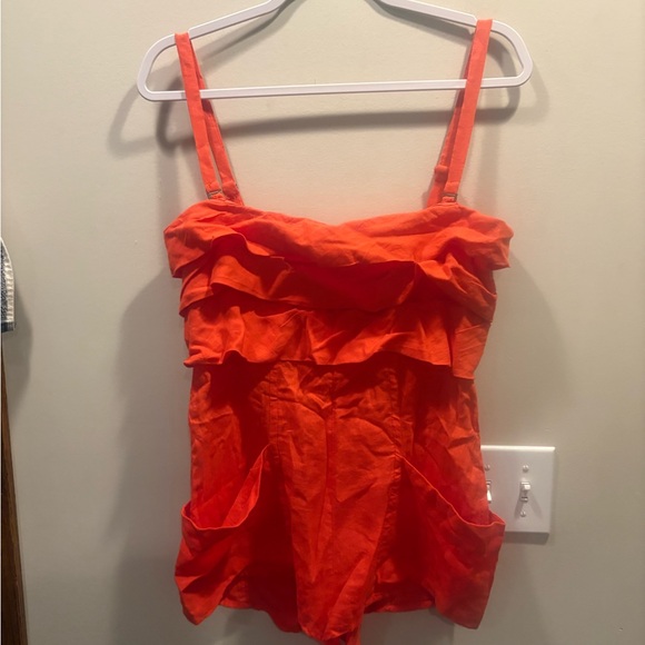 Anthropologie Tiered Ruffle Romper Small NWT - Picture 3 of 6